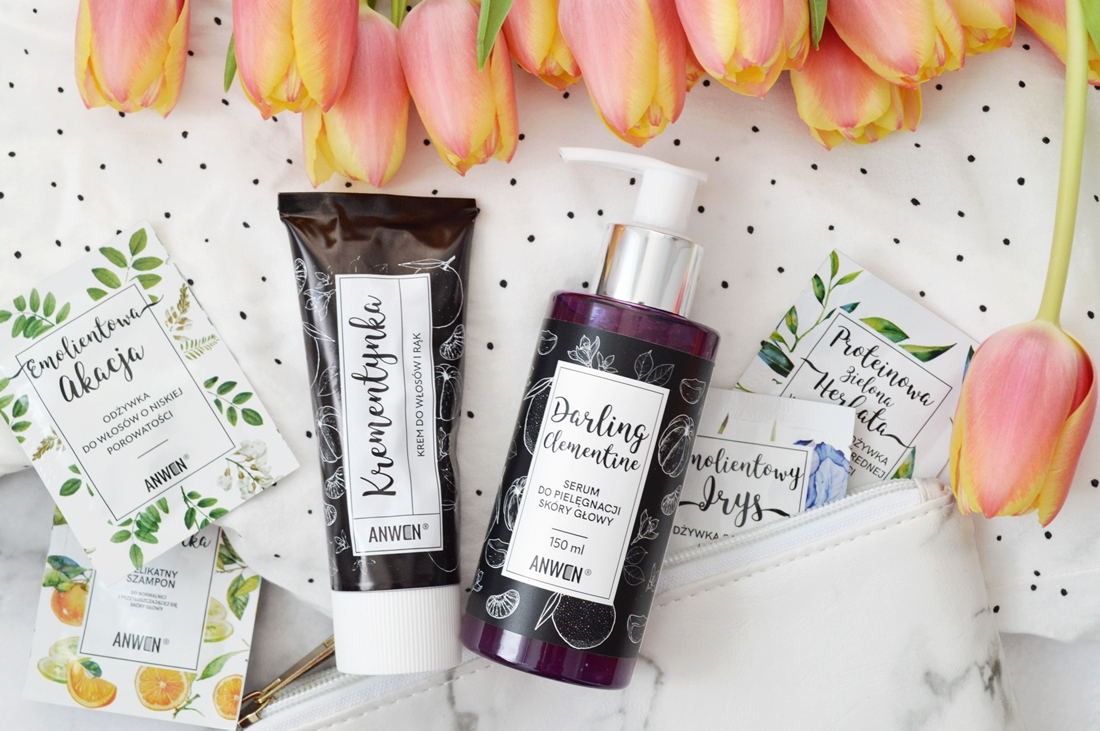 Kosmetyki do włosów Klementynka i serum do skóry głowy Anwen puderek.com.pl